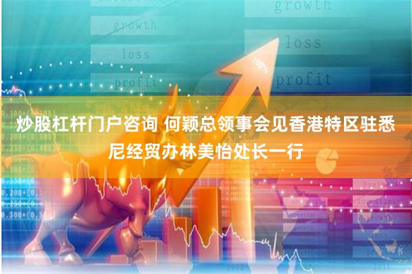 炒股杠杆门户咨询 何颖总领事会见香港特区驻悉尼经贸办林美怡处长一行