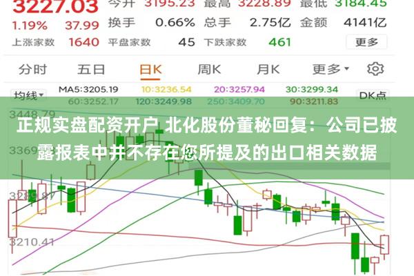 正规实盘配资开户 北化股份董秘回复：公司已披露报表中并不存在您所提及的出口相关数据