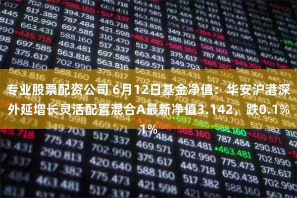 专业股票配资公司 6月12日基金净值：华安沪港深外延增长灵活配置混合A最新净值3.142，跌0.1%