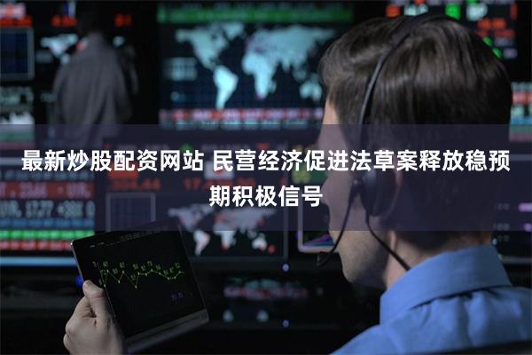 最新炒股配资网站 民营经济促进法草案释放稳预期积极信号