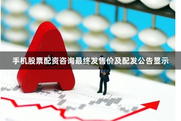 手机股票配资咨询最终发售价及配发公告显示