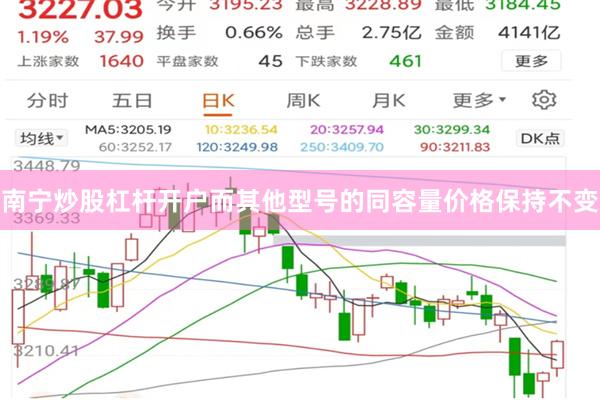 南宁炒股杠杆开户而其他型号的同容量价格保持不变
